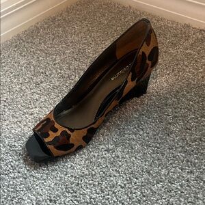 Liz Claiborne Animal Print Peep Toe Heels